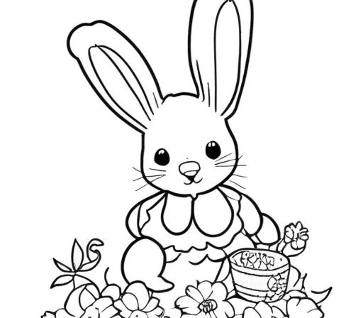 chubby bunny coloring pages