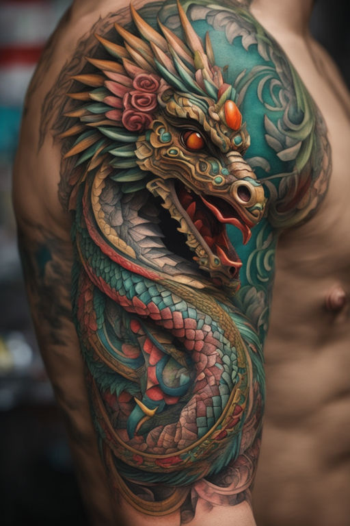 Japanese Yakuza Dragon Tattoo