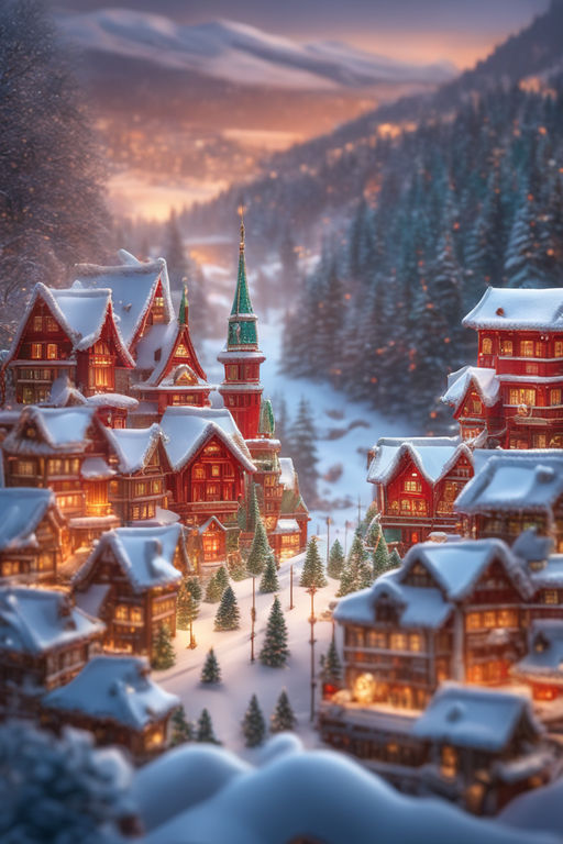 Magical Christmas Village by @amandinedidine13