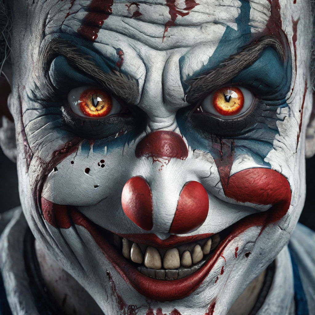 Scary Clown Face. Clown Mutant. Horror Movie Character. Close-up View.  AI-generated Stock Illustration - Illustration of portrait, fantasy:  267599996