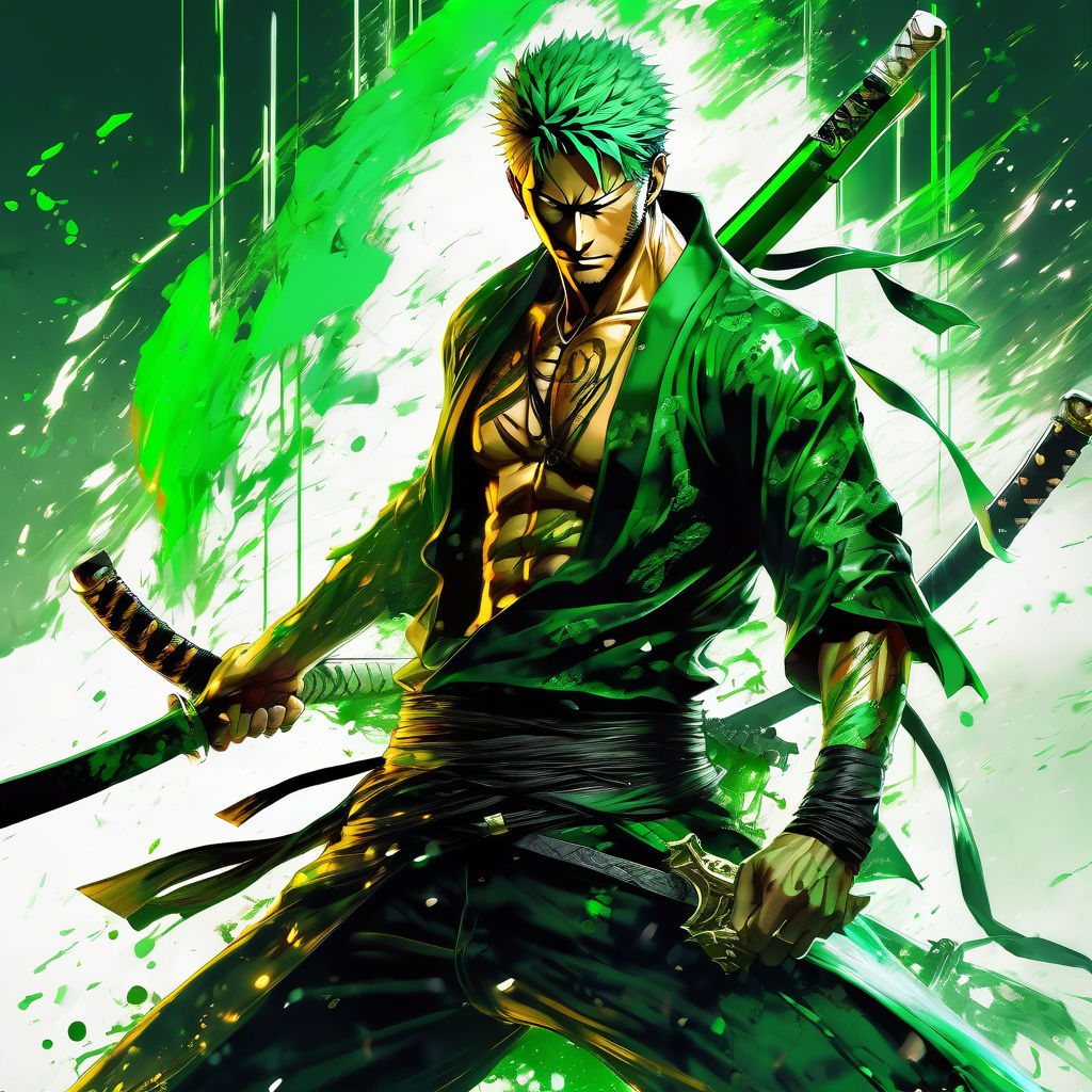 prompthunt: zoro from one piece cutting the world in half with his 3 sword  style, anime, 4k