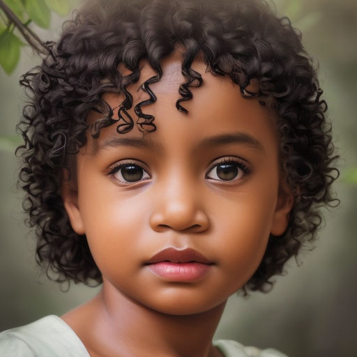 black babies with curly hair and green eyes