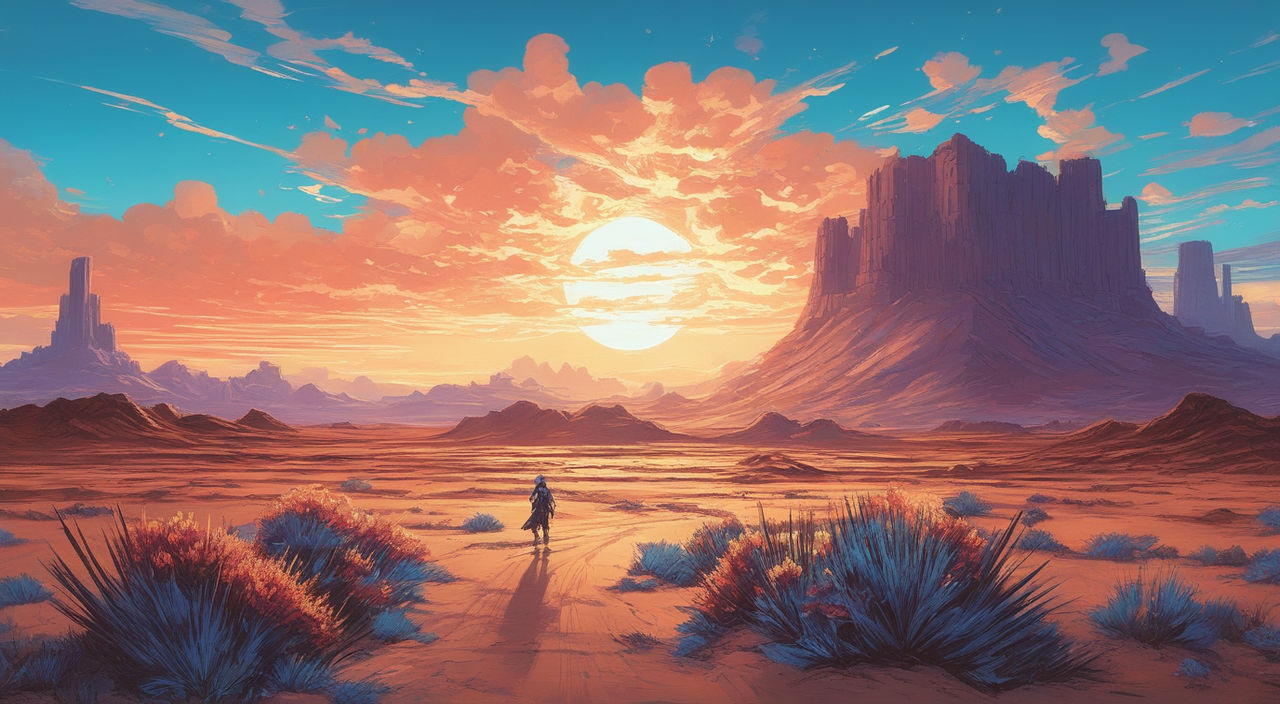 fantasy desert landscape