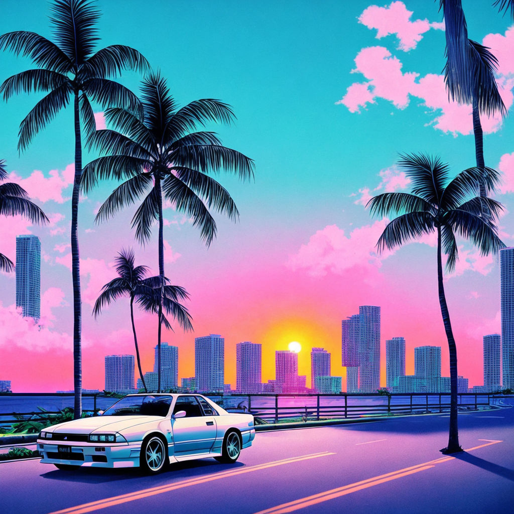 Boy Vaporwave Sunset Glow Palm Trees Yacht Relaxing HD Artist 4k  Wallpapers Images Backgrounds Photos and Pictures