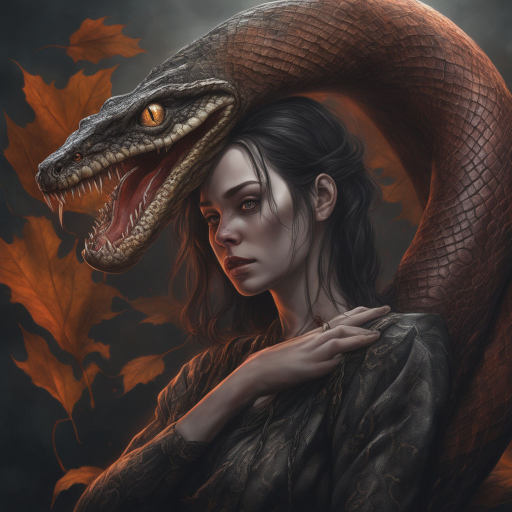 AI Art: Pouting snake girl by @Jessa Daeh