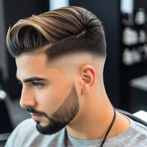 a slick hairstyle