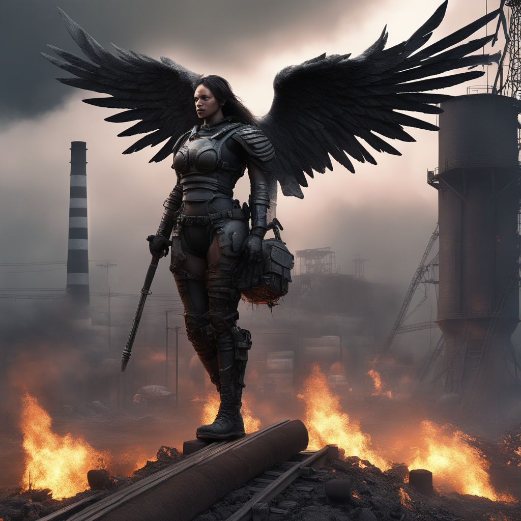 female fallen angel warrior