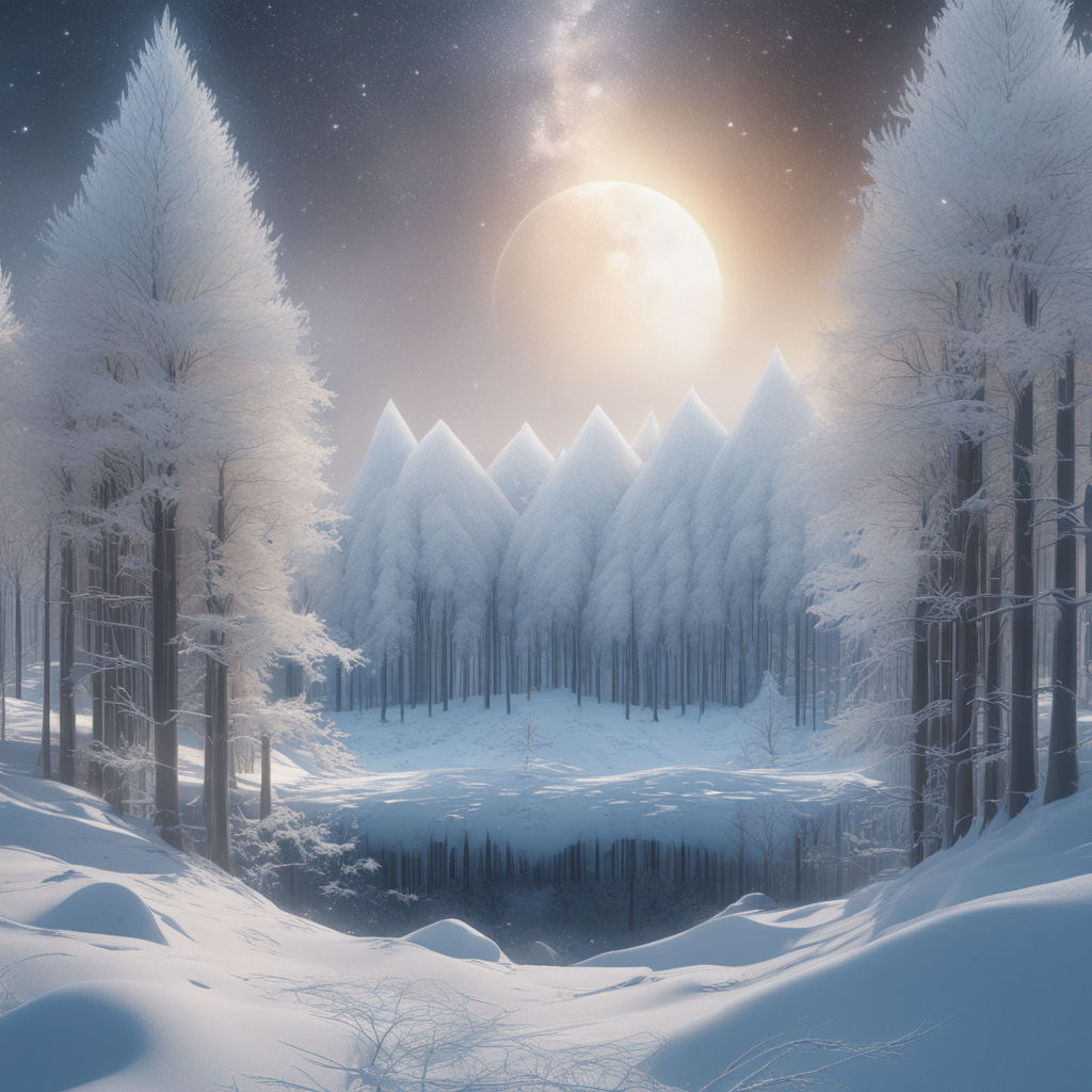 fantasy winter forest wallpaper