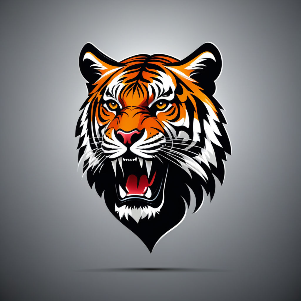 side view of a roaring tiger beside NBA logo on Craiyon