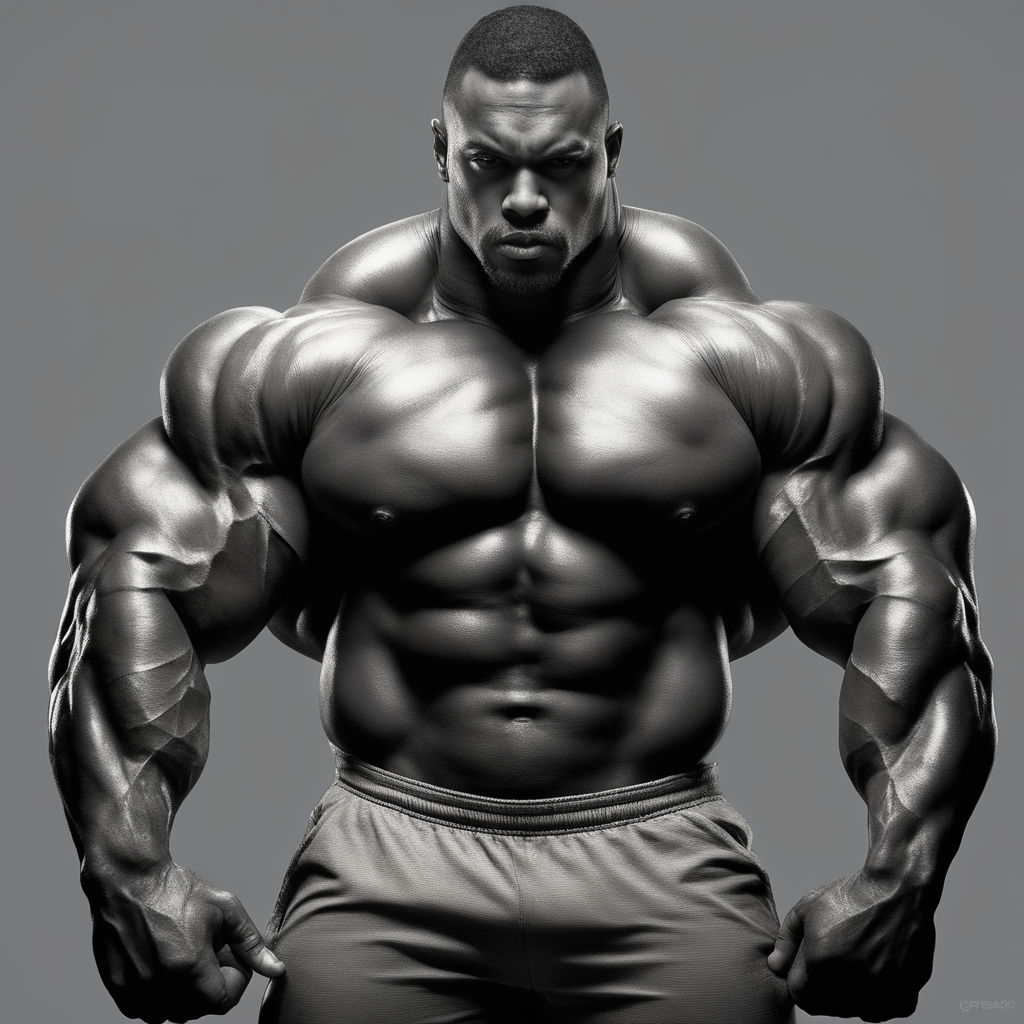 00115 a black and white photo of the greatest gigachad, huge upper body,  musclular, shirtless, oiled - ImgPile