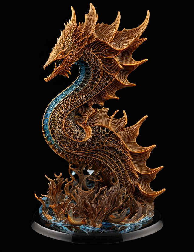 ArtStation - One piece Uo Uo No Mi Model Azur Dragon