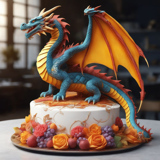 Dragon Cake Decorating Photos