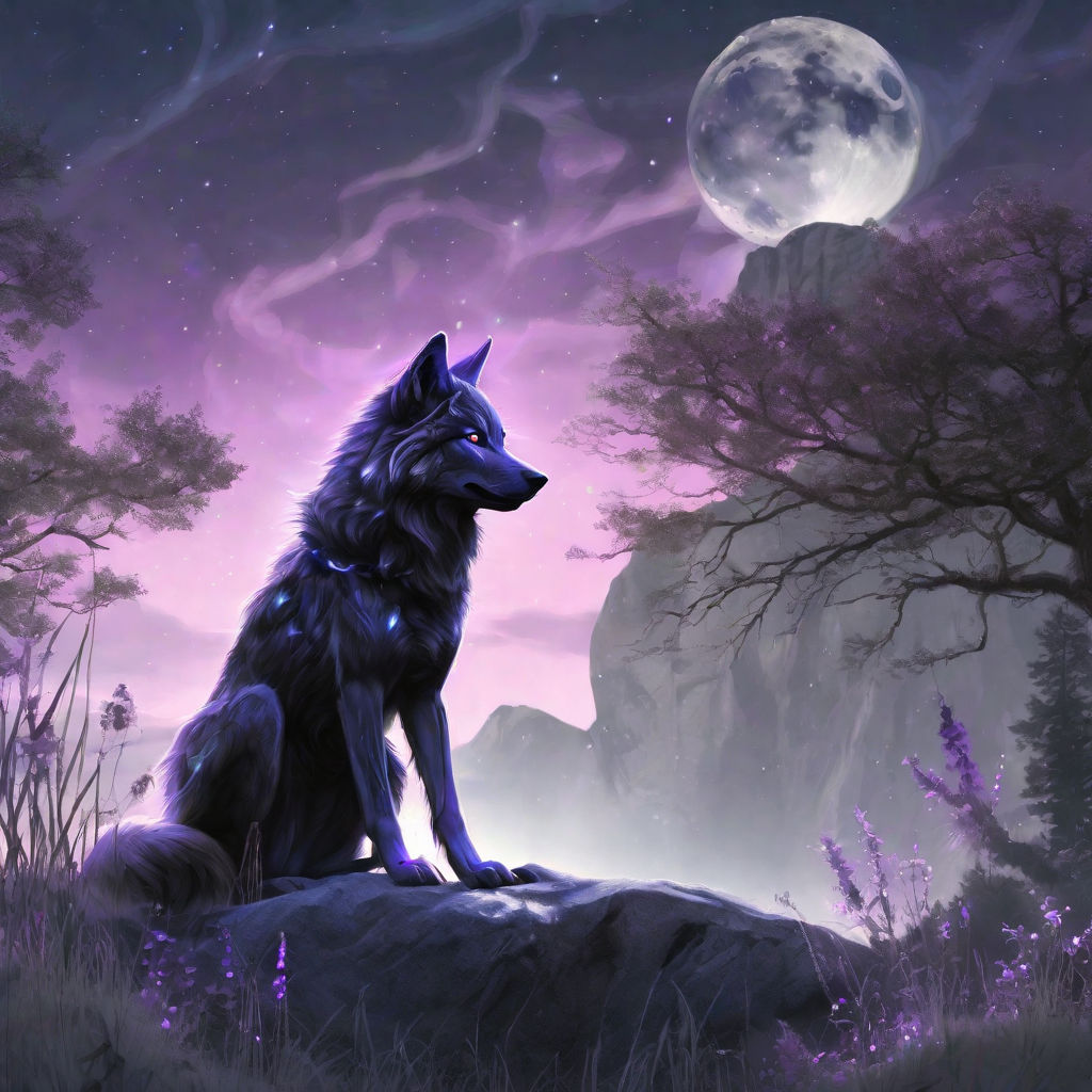 silver wolf with blue eyes howling