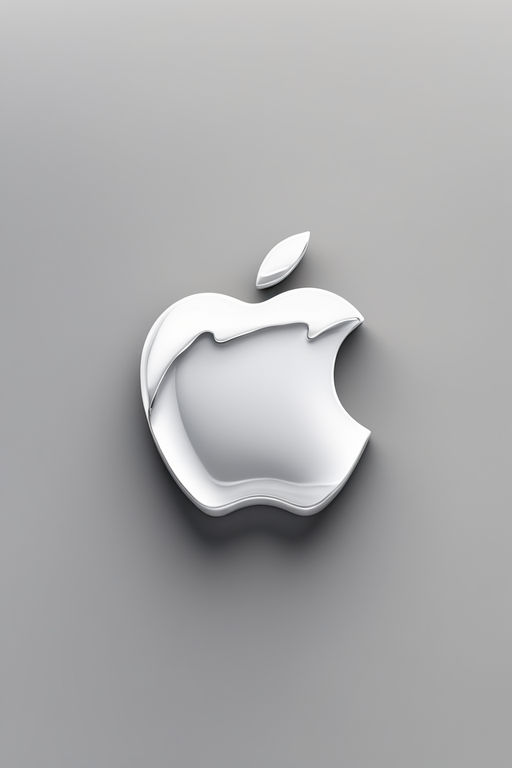 apple logo white 3d