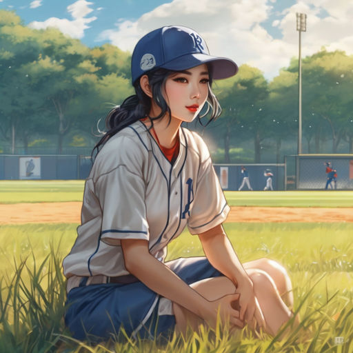 girl sexy play baseball - Playground