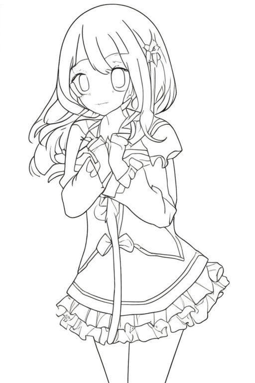 Anime Girls Coloring Pages  Get Coloring Pages
