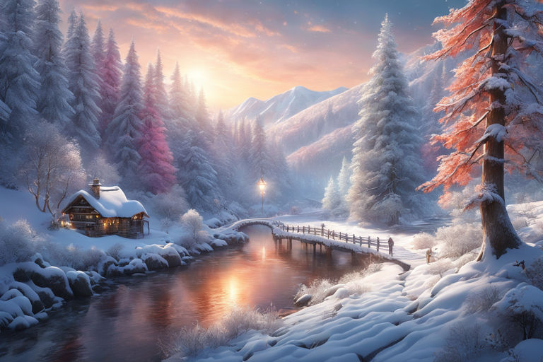 thomas kinkade winter desktop