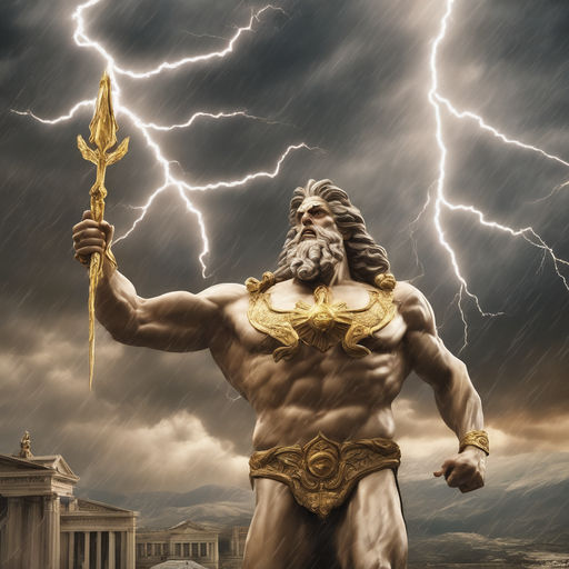 zeus throwing thunderbolt