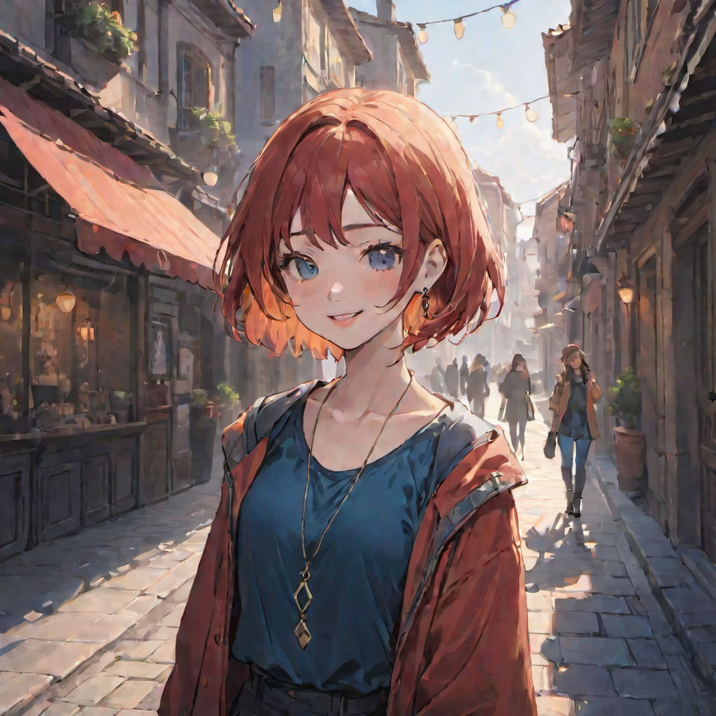 beautiful anime style woman - Playground