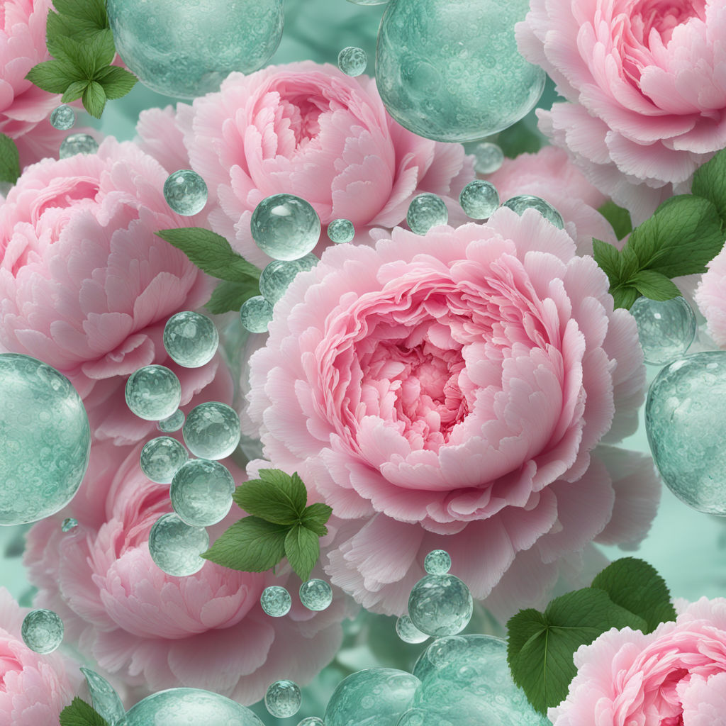 delicate, pink-mint lush bouquet of rose, Gallery
