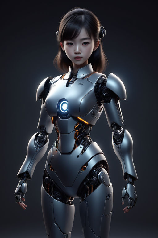 Anime Female Robot From the Future Digital Art - Etsy