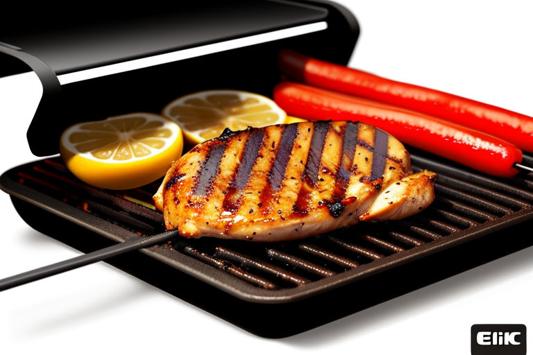 Gotham Steel Indoor Portable Smokeless Electric Grill, Orange/Black