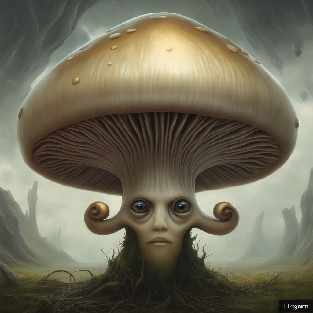 ArtStation - Weirdcore mushroom painting