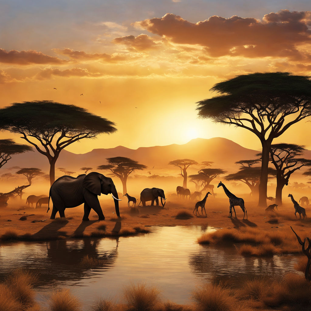 african grasslands background