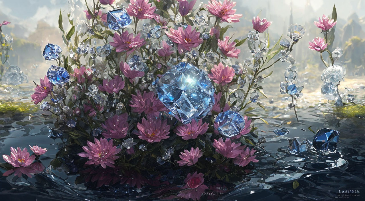 ArtStation - Crystal flowers