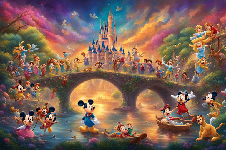 Thomas Kinkade Mickey & Minnie Puzzle: Disney Gifts — FairyGlen Store