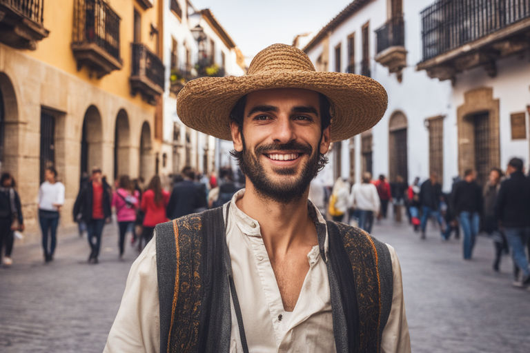 Guy barefoot with beautiful eyes