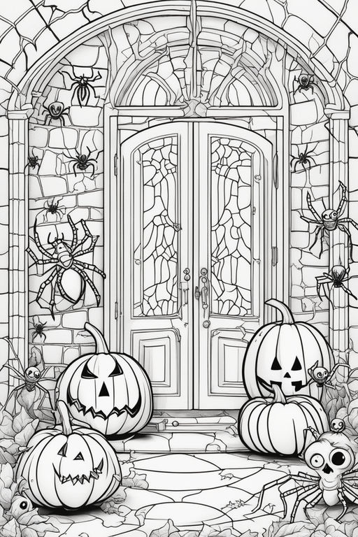 outline art for adults coloring book cute halloween coloring pages