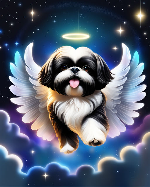 Anime Artistic Image Dog Angel Wings AI-generated image 2356596481