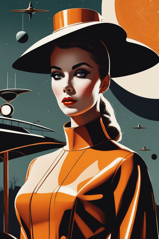 Illustration of retro-futuristic fashion - Playground