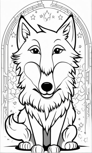 howling wolf coloring pages