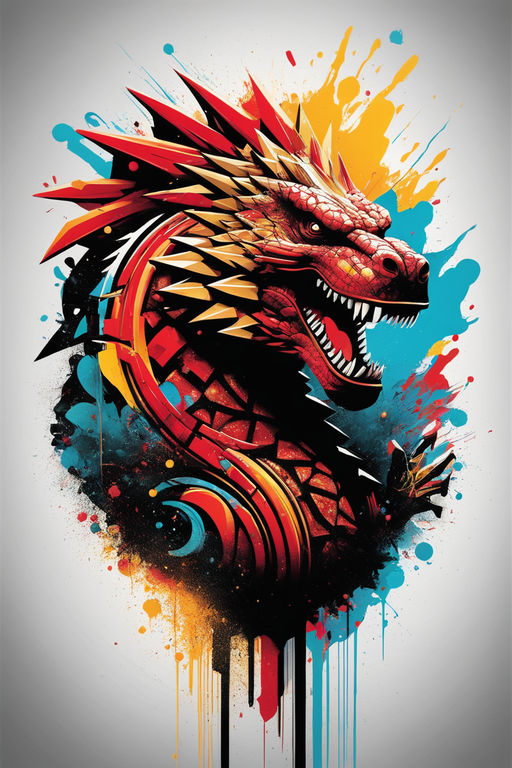 Black and red tribal dragon illustration, Roblox T-shirt Elemental