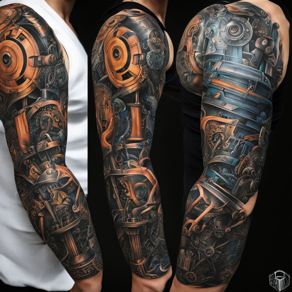 just remembered my dads shitty “mechanical arm” : r/shittytattoos