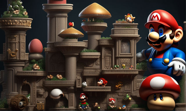 ArtStation - cenário do jogo super Mario bros