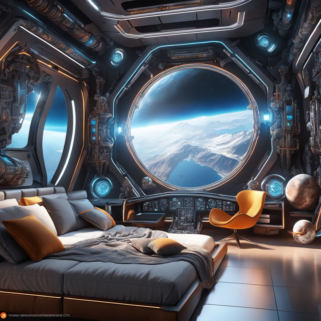 bedroom space shuttle in space