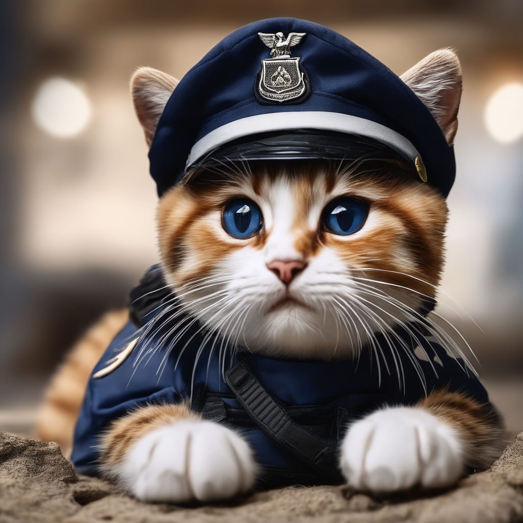 Cats in police uniforms - Playground