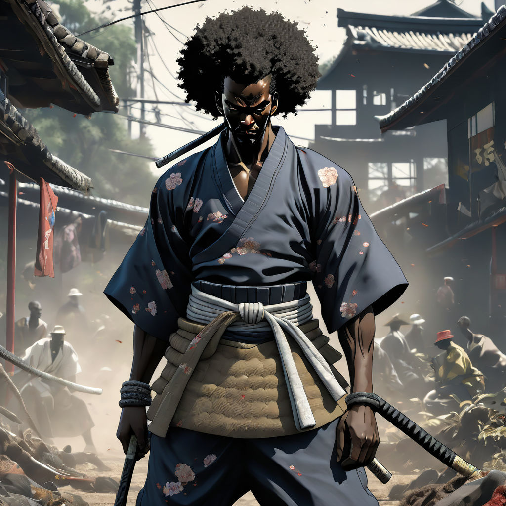 Afro samurai girl, an art print by Speed - INPRNT