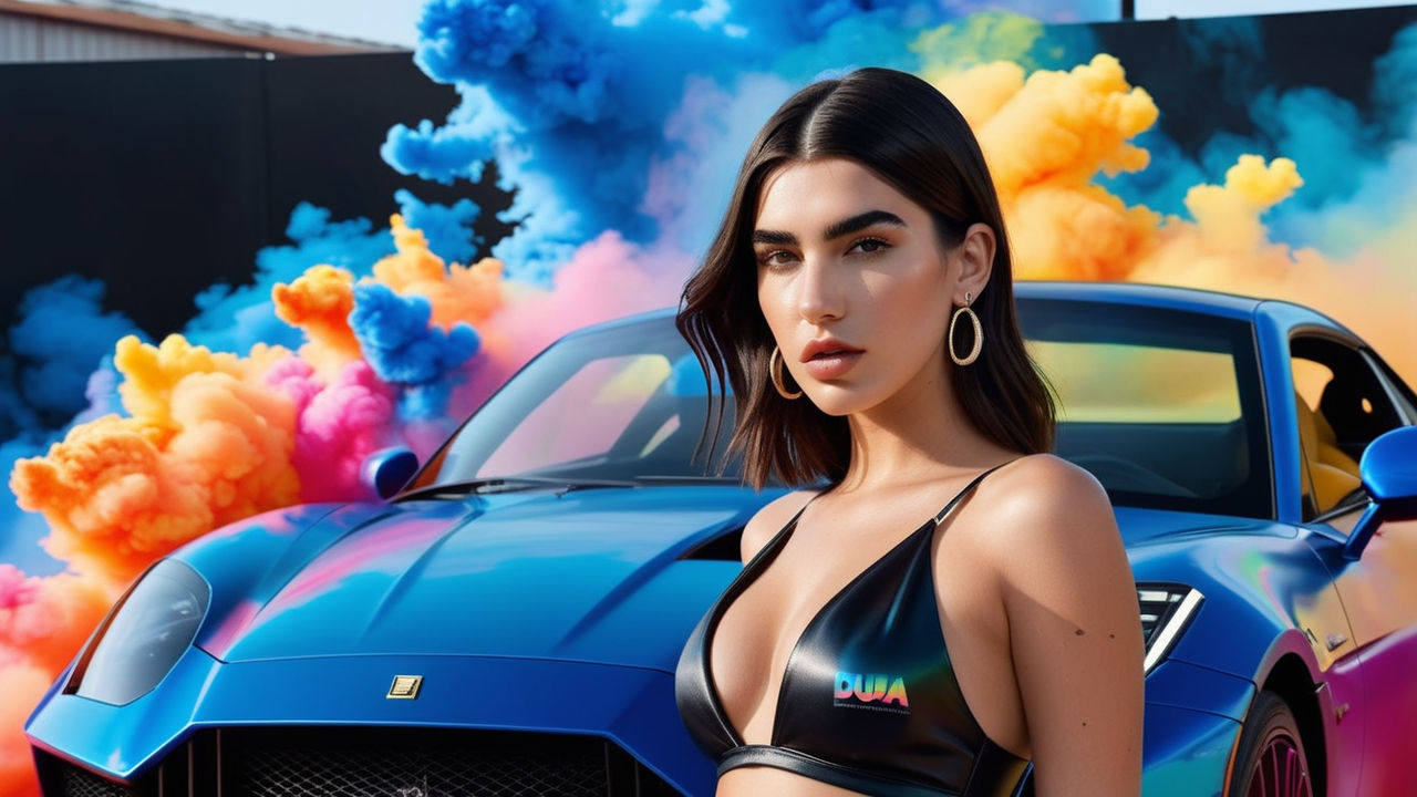 Dua lipa full body Without bra - Playground