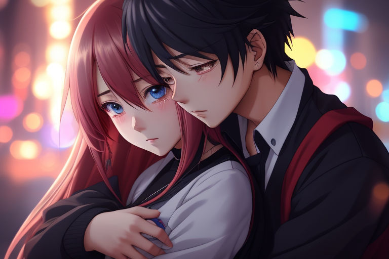 Anime boy girl hug HD wallpapers | Pxfuel