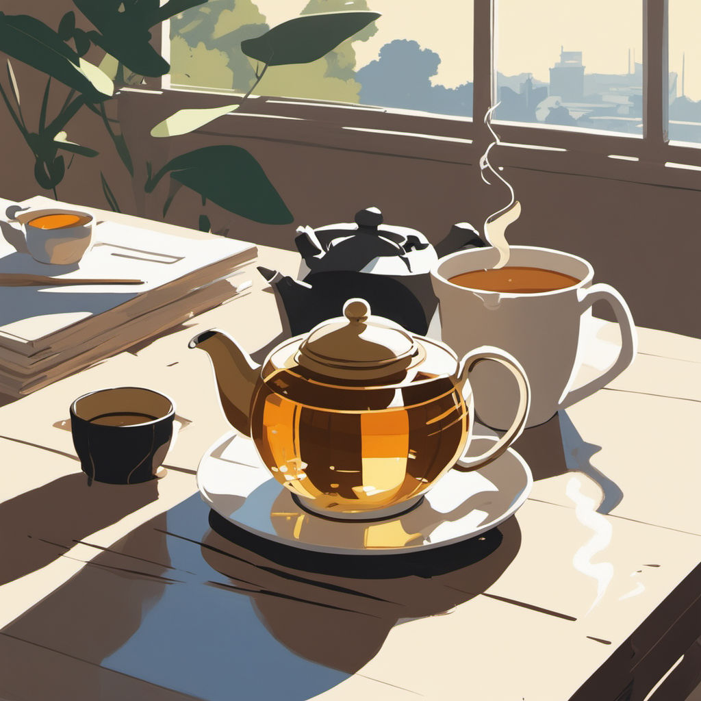 Masala chai Pixiv Drawing Anime Illustration, Cartoon cup