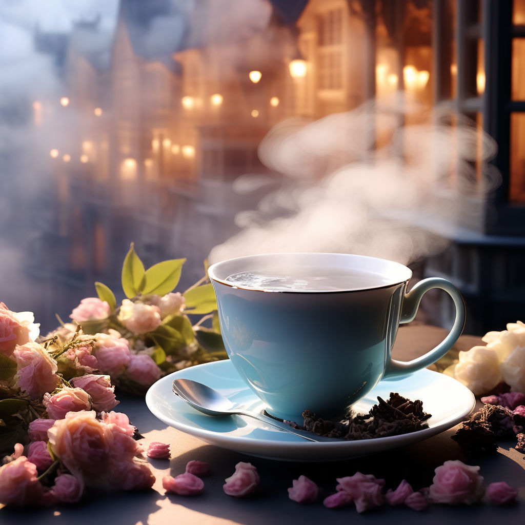 steaming teacups emitting a cozy aroma - Playground