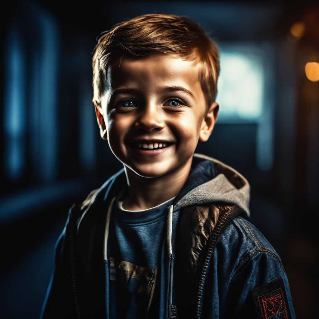 little boy with light brown hair