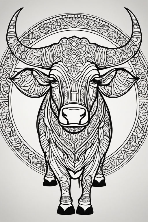 bull head coloring pages