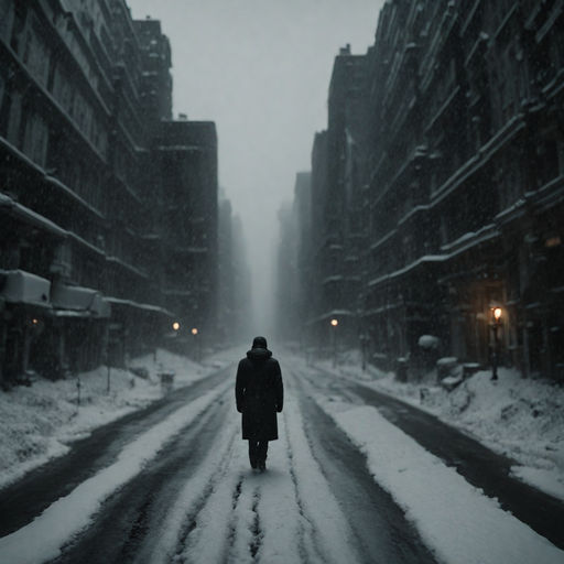 stands on the street. snowing - Playground