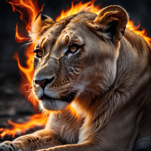 fire lioness