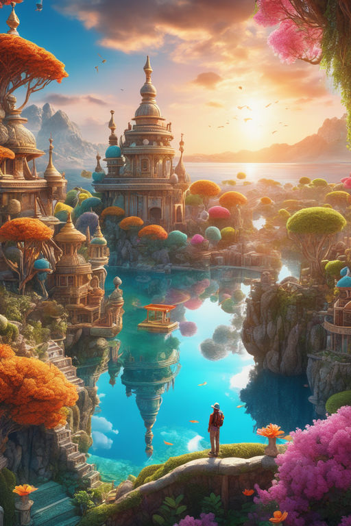 a beautiful fantasy dream world, trending on